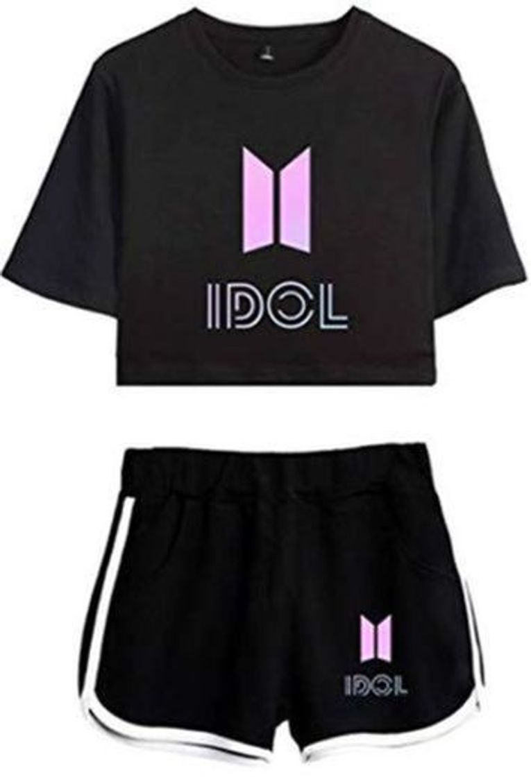 Moda OLIPHEE Chándales Deportiva con Impresa 轉 Tear de BTS Camiseta y Pantalones