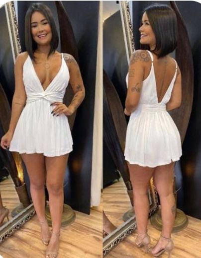 Vestido curto branco