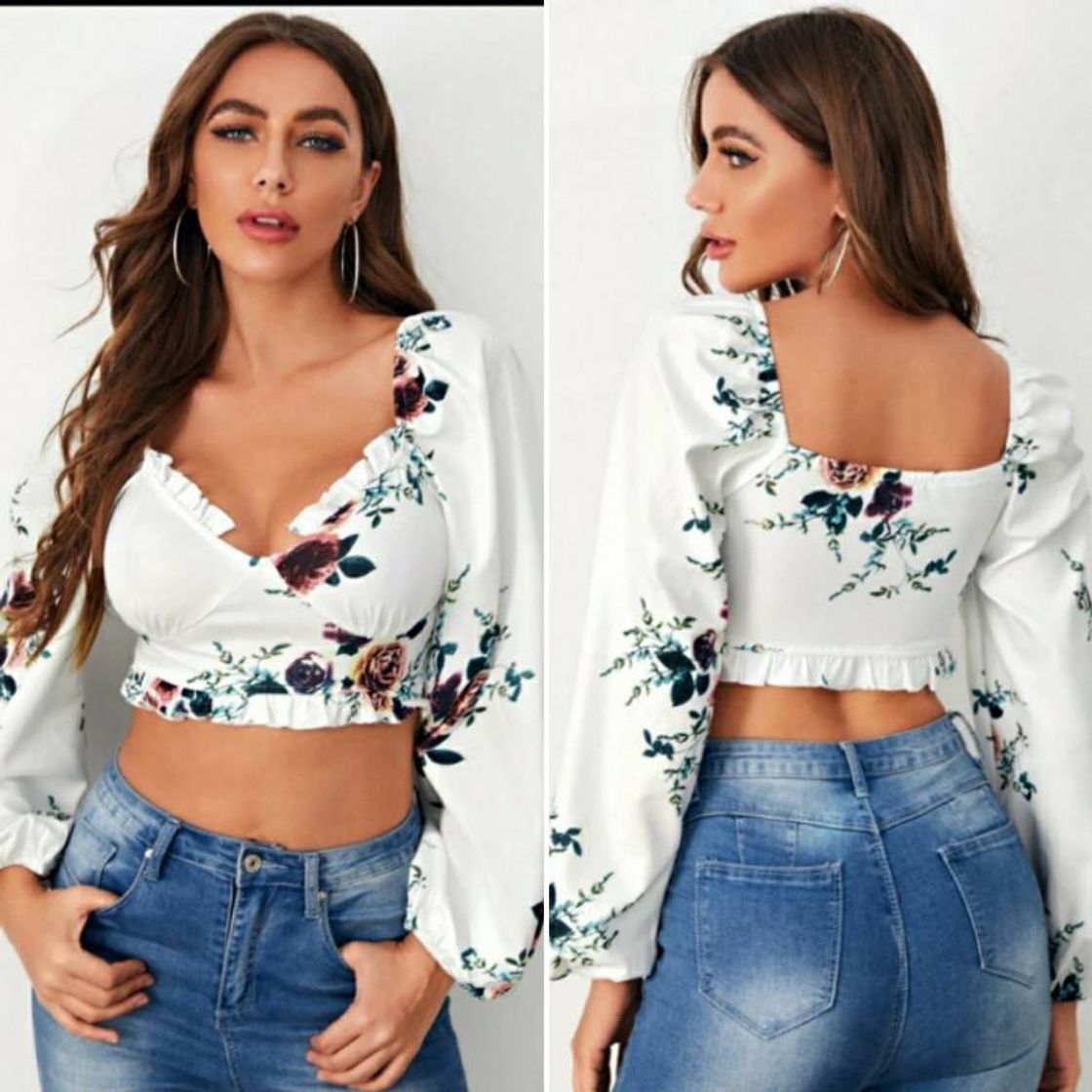 Moda Camisola Floral Shein