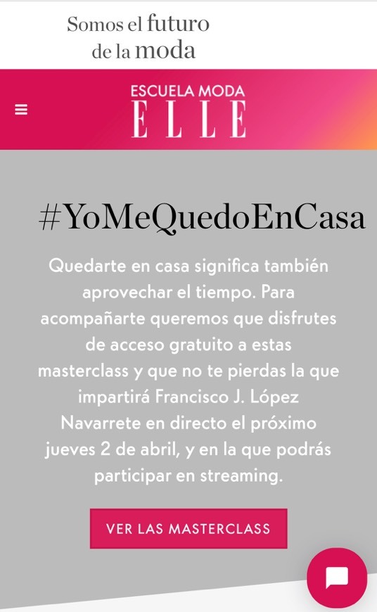 Moda Masterclass gratis de la Escuela de Moda ELLE