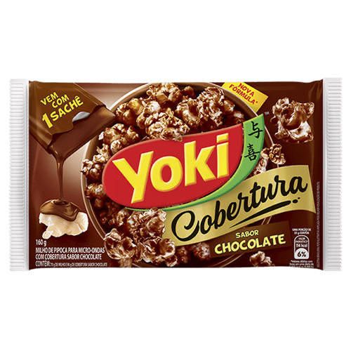 pipoca yoki de microondas sabor chocolate 