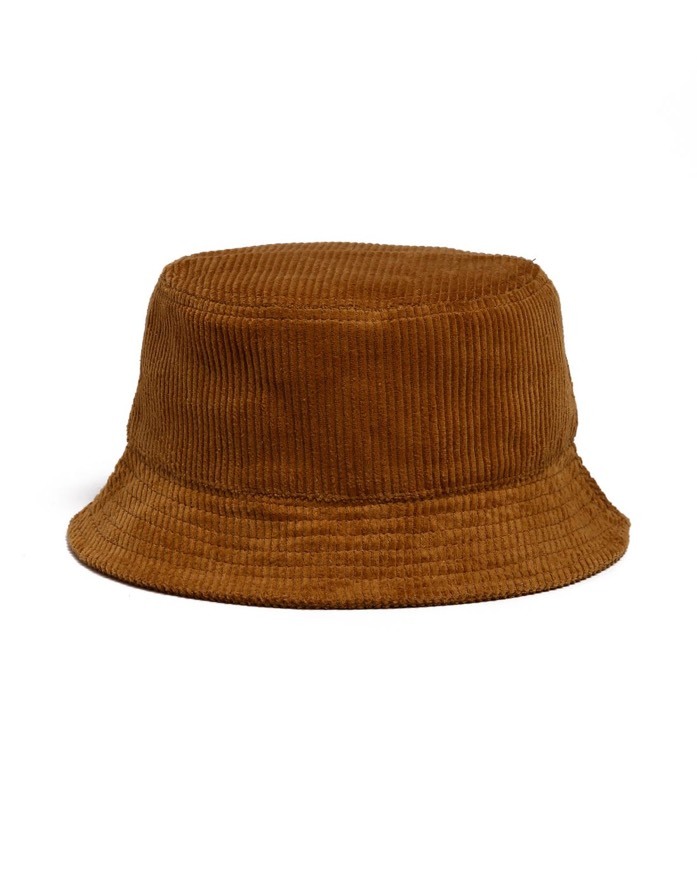 Moda chapéu bucket veludo cotelê