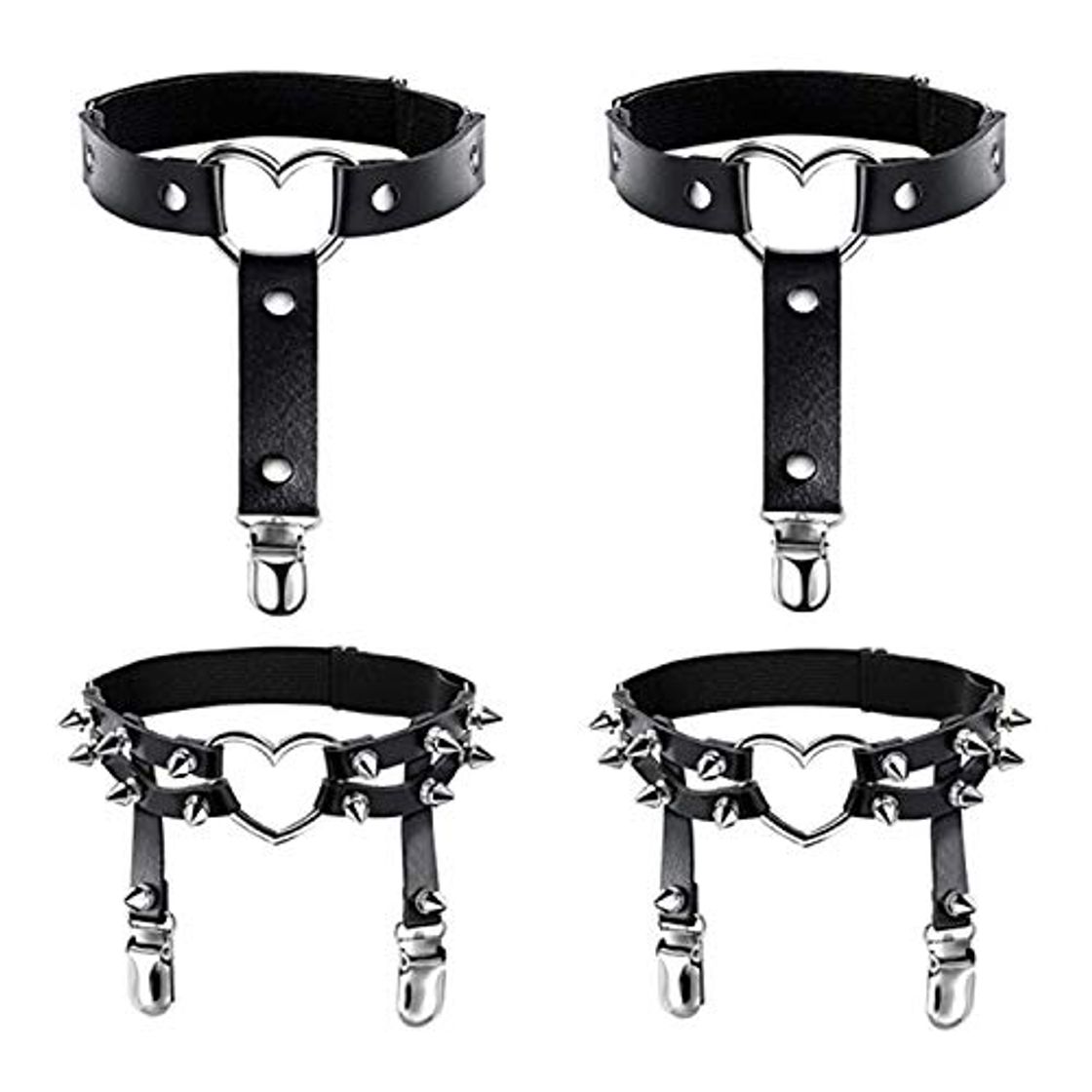 Fashion SIMIN 2 pares Leather Garter