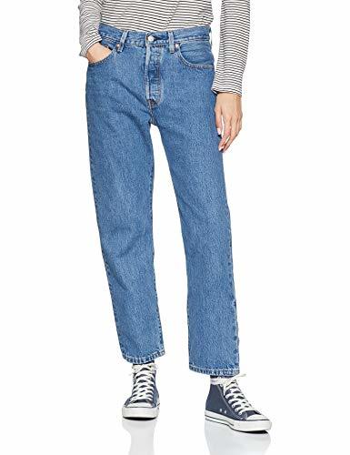 Social Levi's 501 Crop Vaqueros Straight, Azul