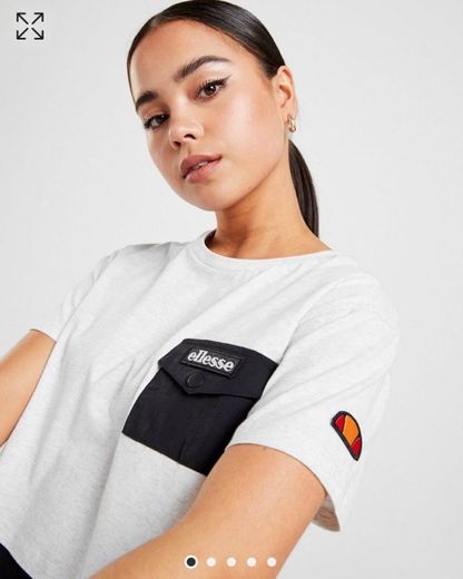 Compra Ellesse camiseta Crop Pocket en Gris