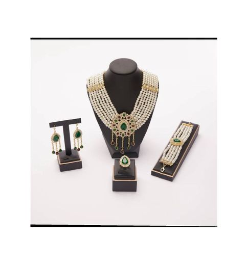 Conjunto de jóias de pérola de casamento conjunto de jóias d