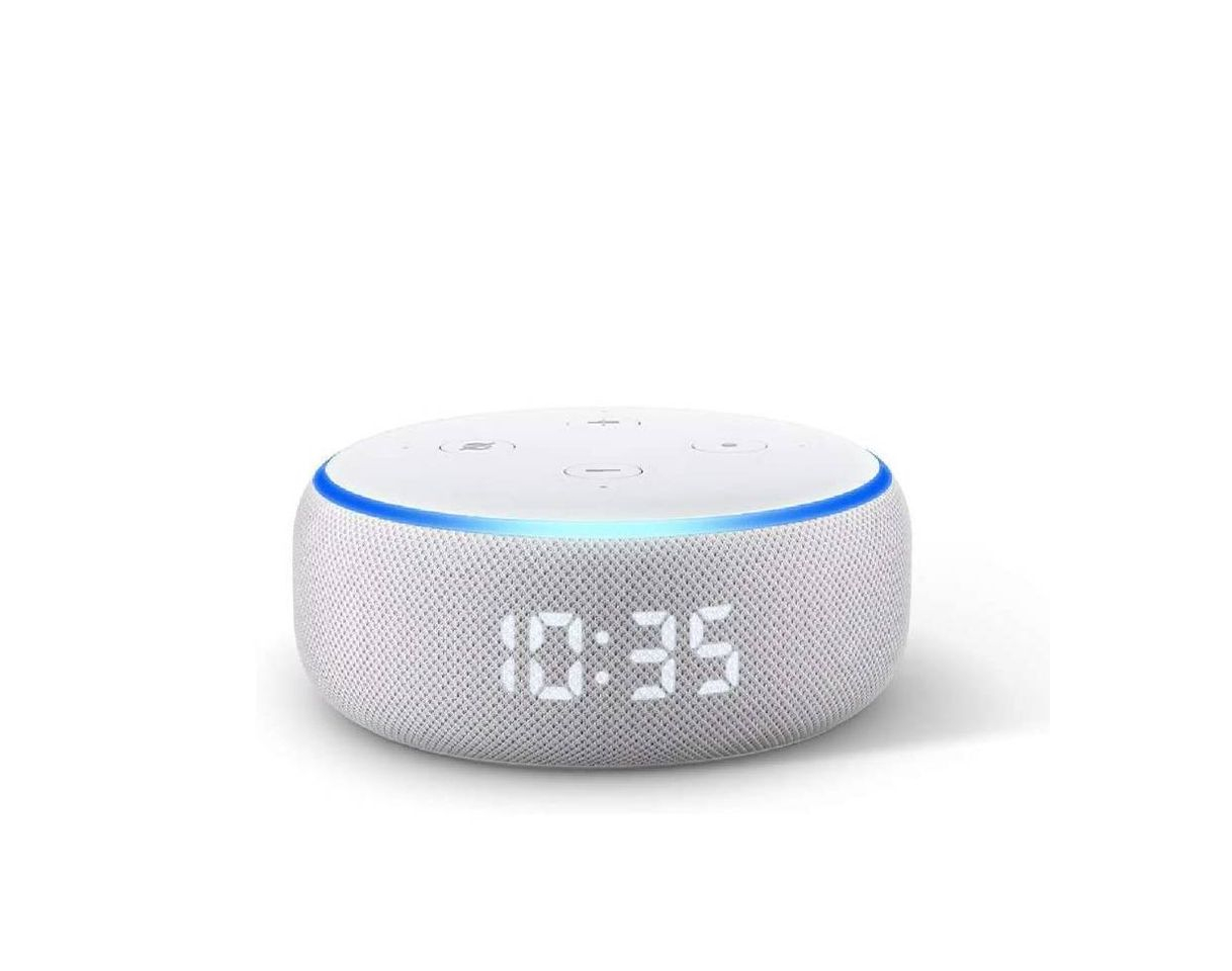 Producto Echo Dot com relógio