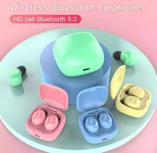 Colorful Bluetooth earphones