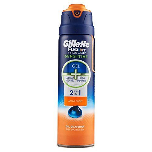 Gillette Fusion ProGlide Sensitive 2 en 1 Active Sport Gel De Afeitado