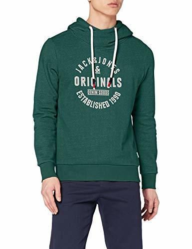 JACK & JONES Jorbrandon Sweat Hood Capucha, Verde