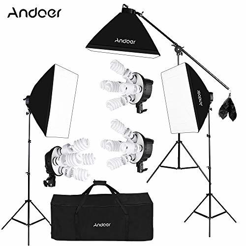 Social Andoer Softbox Kit de Iluminación para Photo Studio Video,