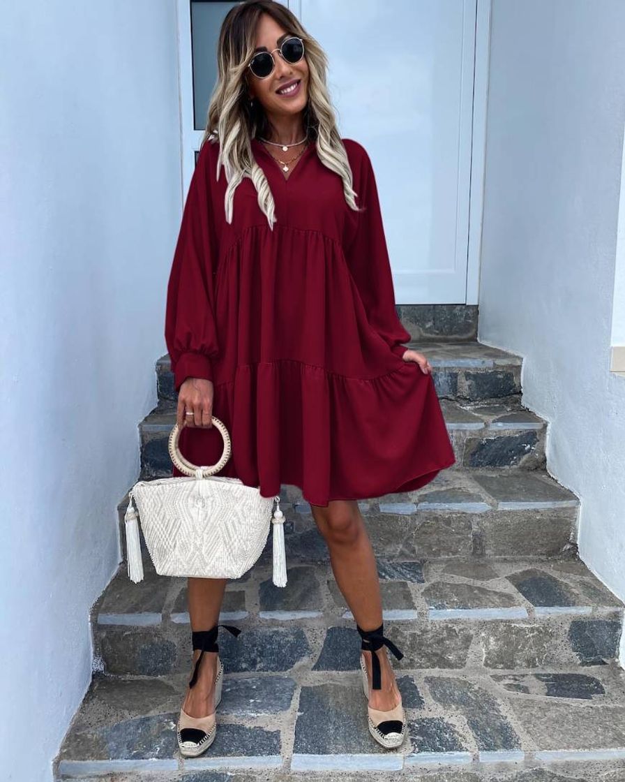 VESTIDO BORDÔ 