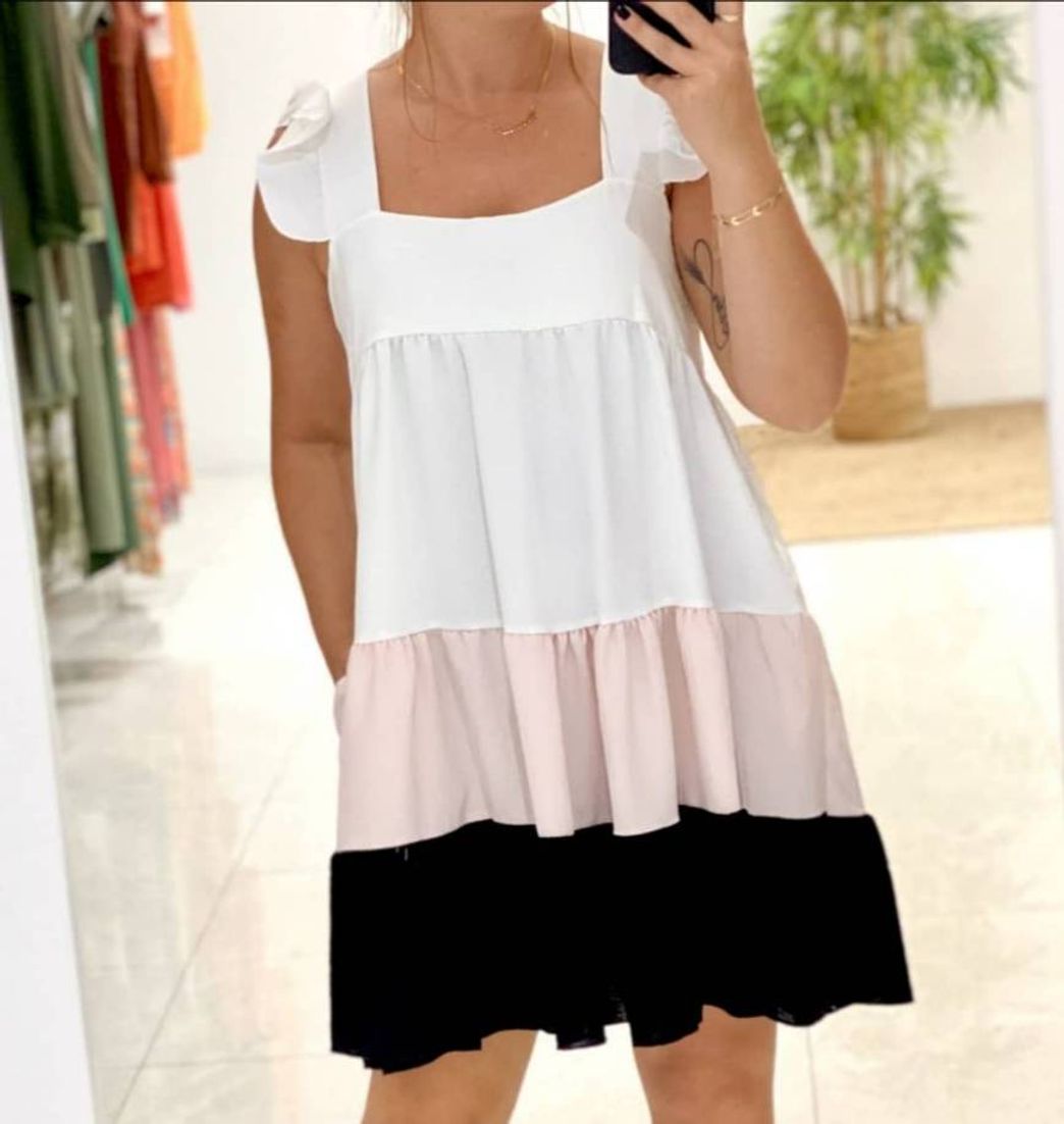 VESTIDO TRICOLOR 