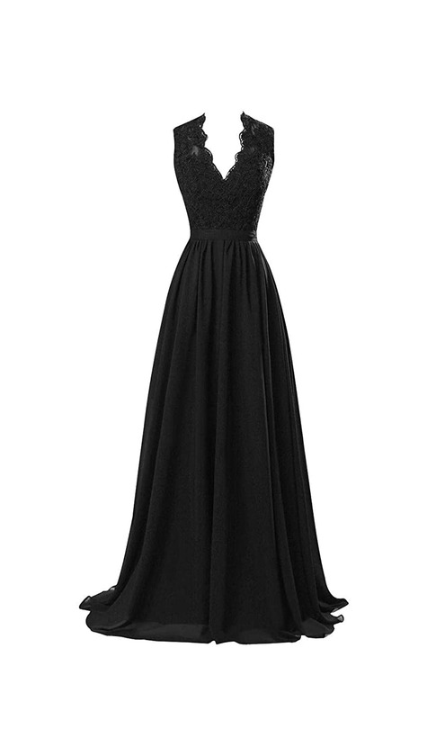 Producto WTW Handmade Women's V-Neck Long Chiffon Lace Evening Party Ball Prom Bridesmaid