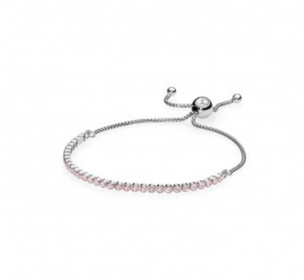 Moda Pulseira Sparkling Strand Rosa