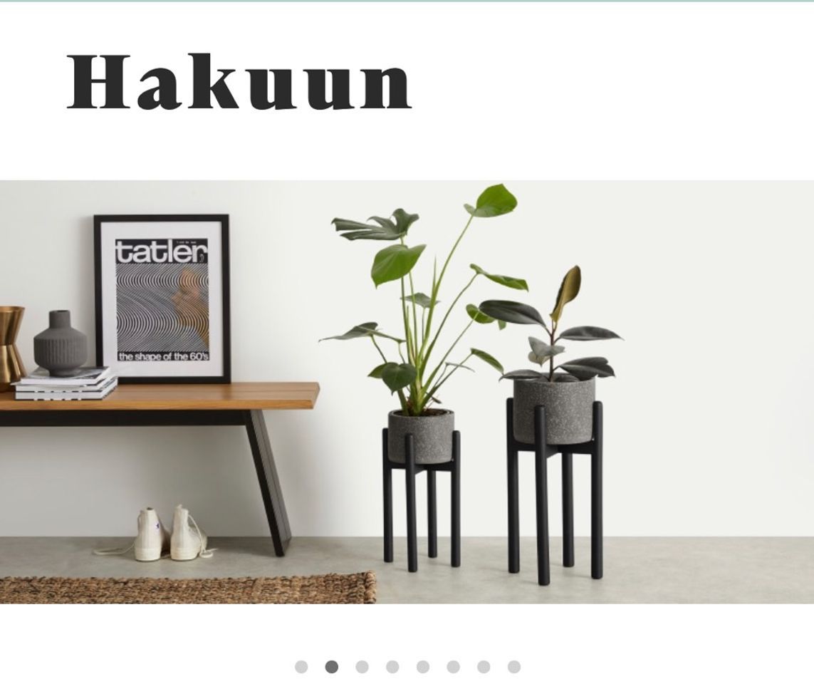 Social Juego de 2 maceteros Hakuun de terrazo con patas de madera de ...