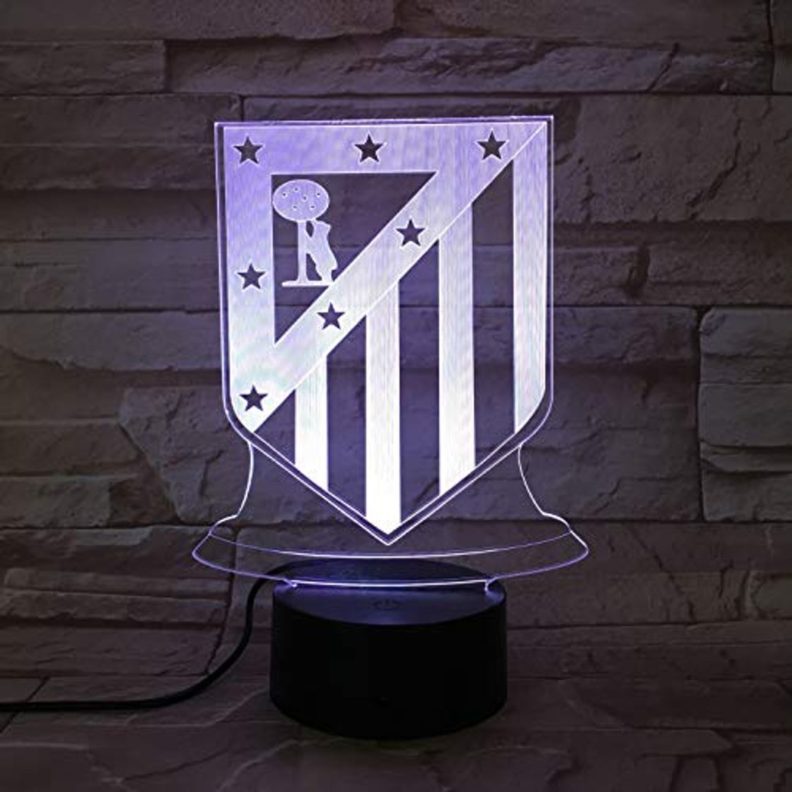 Place WoloShop Lampara LED Atlético de Madrid Cambia Color USB Luz Nocturna