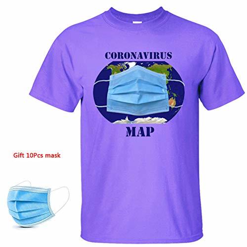 Product RENDONG Epidemic Corona Virus Earth Sick Covid-19 Healthcare Camiseta De Manga Corta