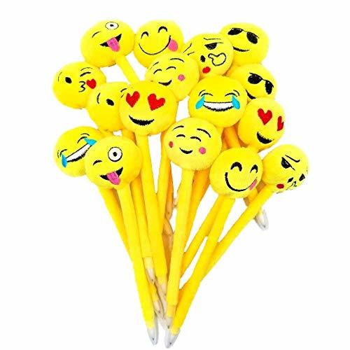 Producto JZK 16 Bolígrafos plumas novedad para niños linda emoji peluche ballpoint pen