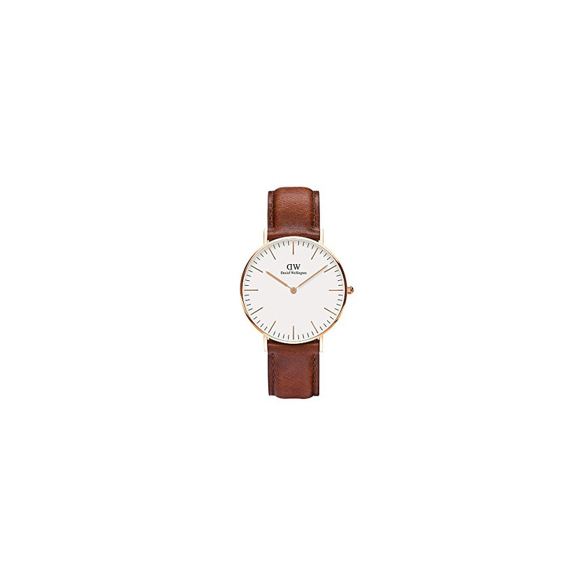 Social Daniel Wellington - Reloj analógico para mujer de cuero