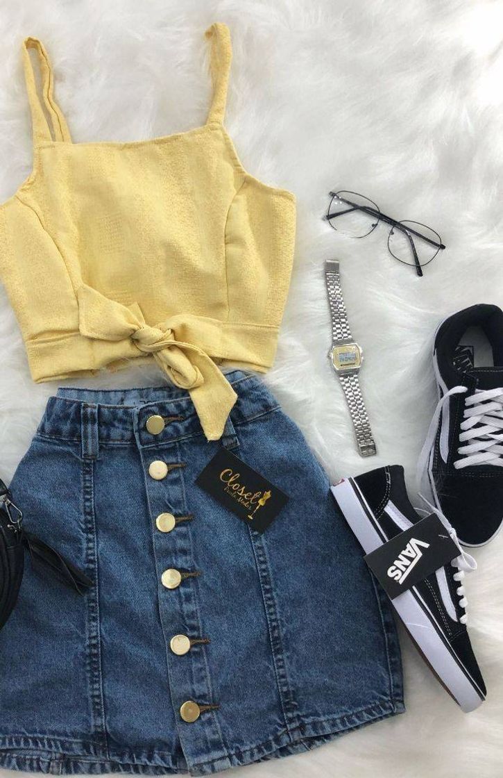 Moda Lindo cropd yellow