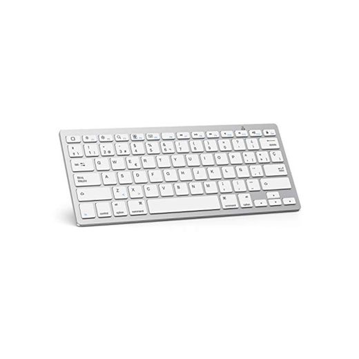 OMOTON Bluetooth Teclado Español Ultra-Delgado Mini para iPhone/iPad Air/iPad Pro/iPad Mini y