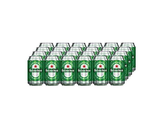 Heineken Cerveza - Caja de 24 Latas x 330 ml - Total