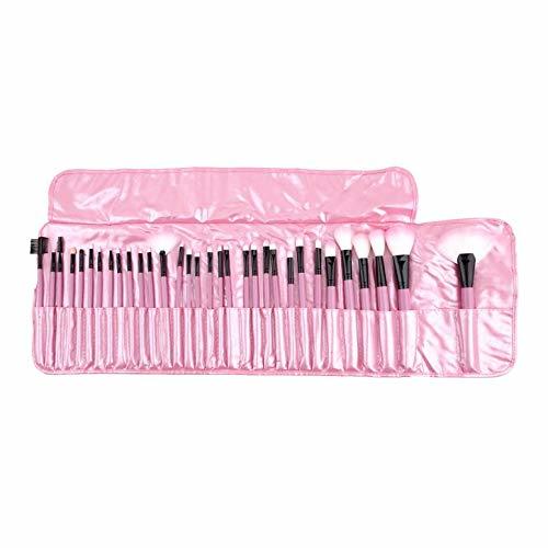 Social Mujer Rosa 32 piezas de maquillaje Herramientas Pincel Maquiagem Profesional Superior suave