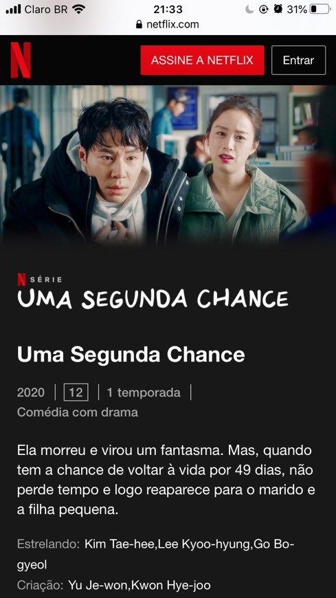 Series Série coreana: Uma segunda chance