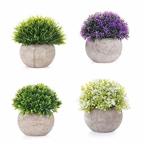 Social EKKONG Plantas Artificiales Suculentas Plásticas Flor pequeñas en Maceta para decoración del