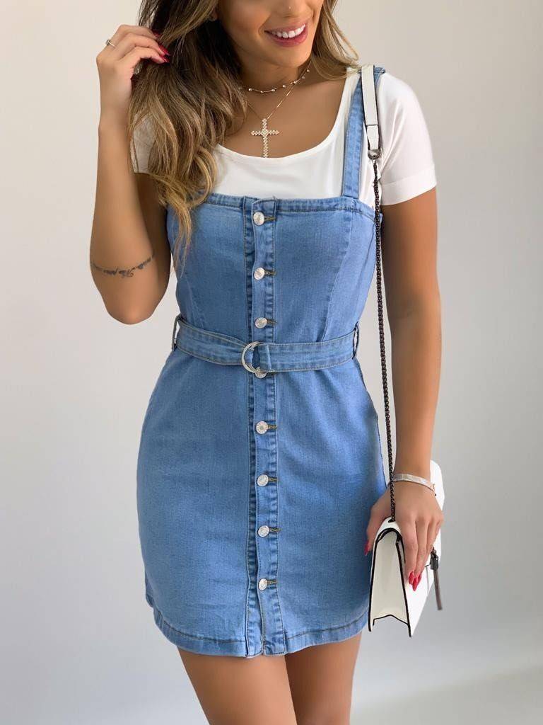 Producto Vestido jeans com botões claros