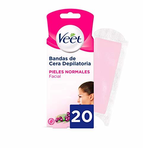 Beauty Veet Bandas de Cera Fria Depilatoria para Depilación Facial con Manteca de