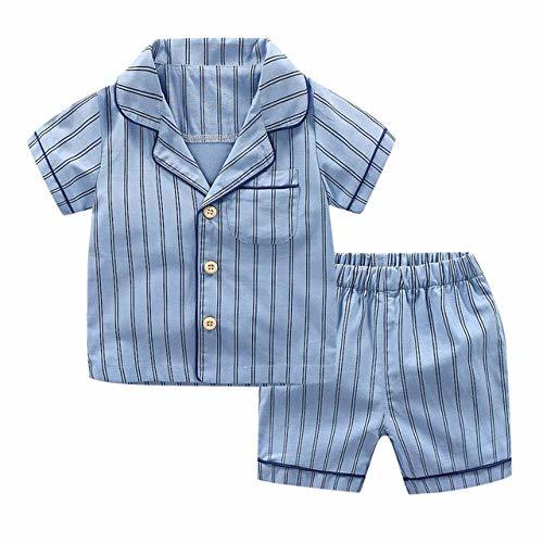 Lugar Infant Baby Boy Kid Rayas de Manga Corta Tops