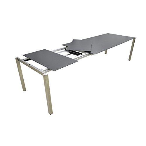 Place Sit Mobilia Manhattan – Mesa extensible acero inoxidable cerámica 180/240/300 x 95 cm