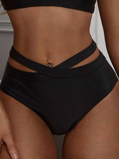 Envoltório de cintura alta bikini panty shein