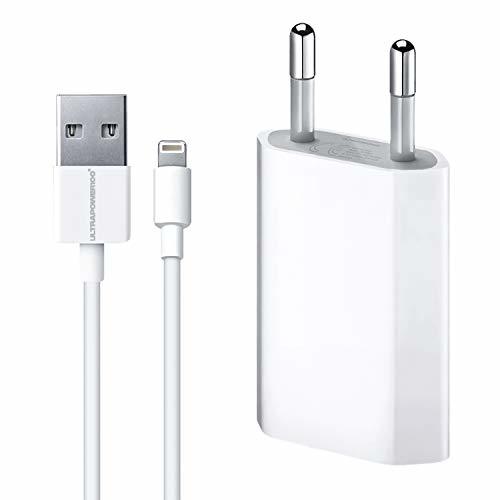 Social ultrapower100® Cargador de batería compatible con iPhone 1A 5 W 1400