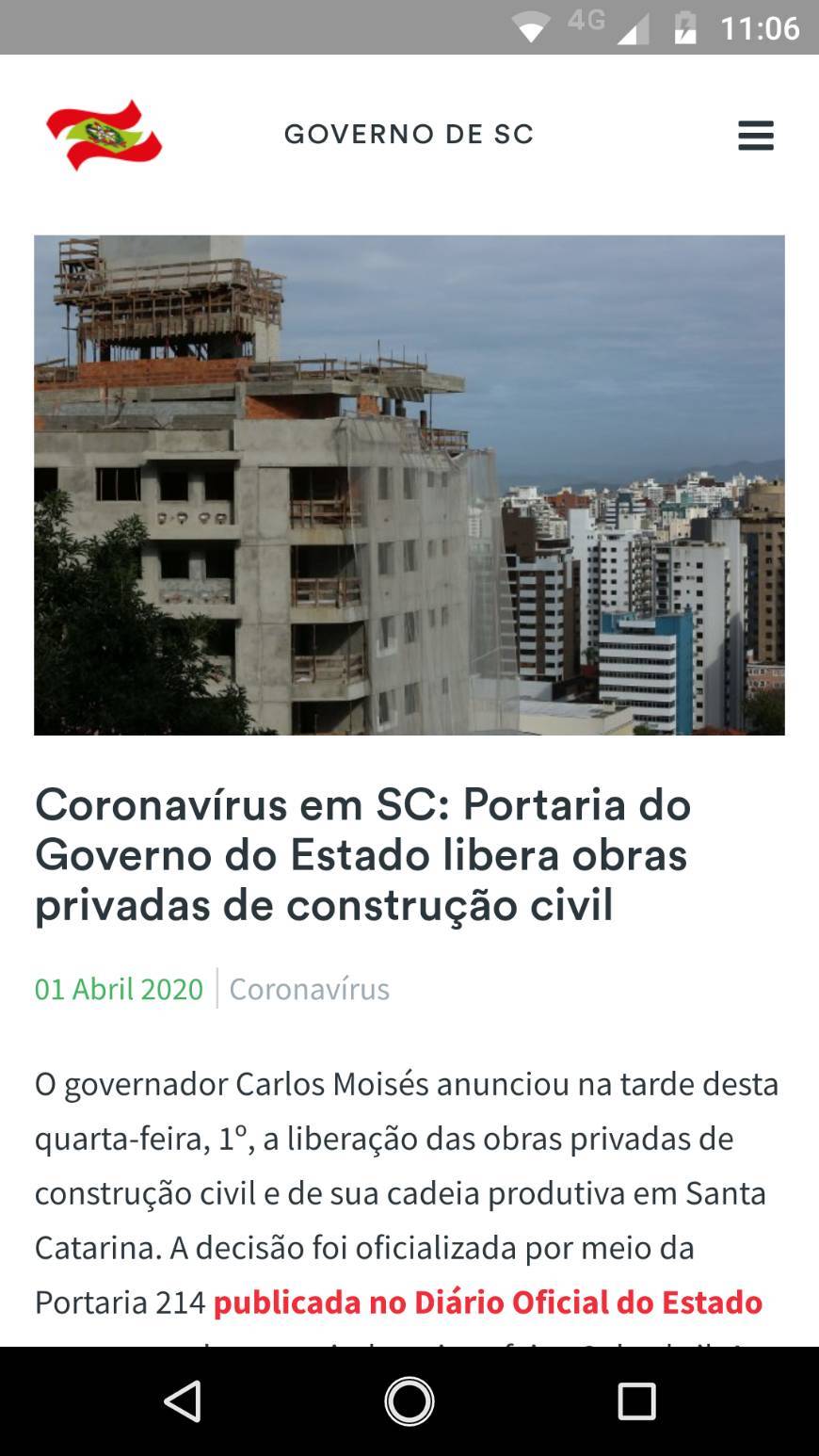 Moda Liberado construção civil em Santa Catarina