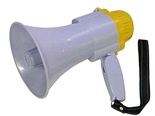 Place Megáfono 20W 25X15CM altavoz profesional portátil con ajuste de volumen sirena