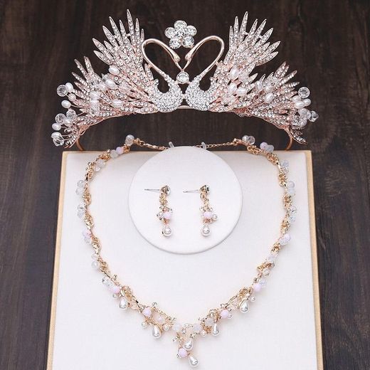 Fashion $29
Amazing / Unique Gold Bridal Jewelry 2019 Metal Tiara Ne