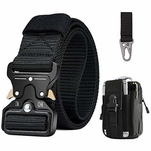 Social BESTKEE Cinturón táctico para hombres 1.5 pulgadas, estilo militar Cinturón con hebilla