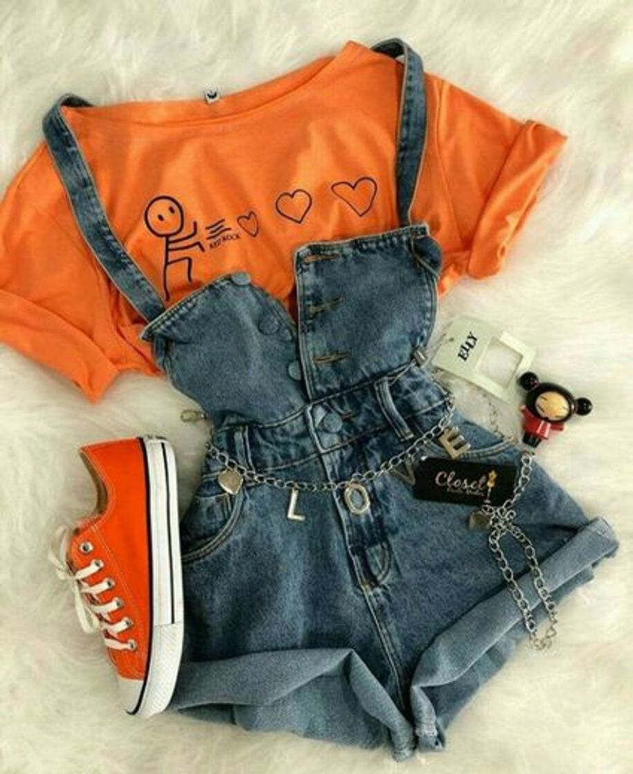 Social Inspiração de look, com jardineira