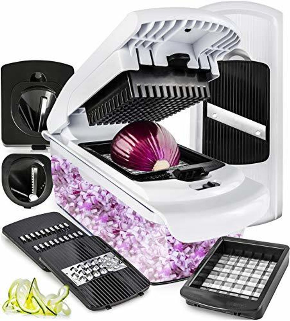 Social Fullstar Cortador de Verduras Multiusos Mandolina Rallador con 7 Cuchillas de Acero
