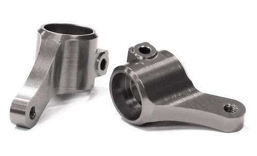 Place Integy RC Model Hop-ups T8675GREY Billet Machined Steering Knuckles for 1/10 Traxxas