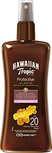 Beauty Hawaiian Tropic Protective Aceite Seco Bronceador SPF 20 con Protección Media