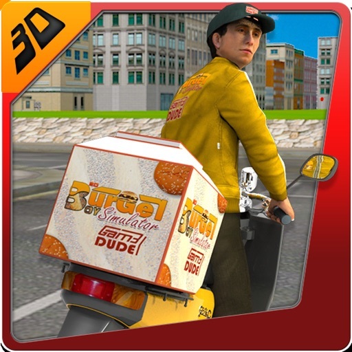 App 3D Burger Boy Simulador - Crazy piloto de motos y moteros de entrega de equitación simulación juego de aventuras