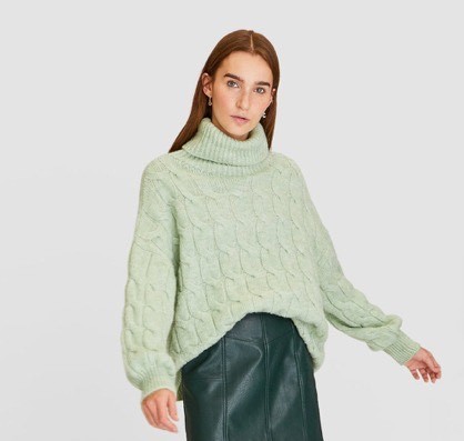 Social Suéter cuello verde