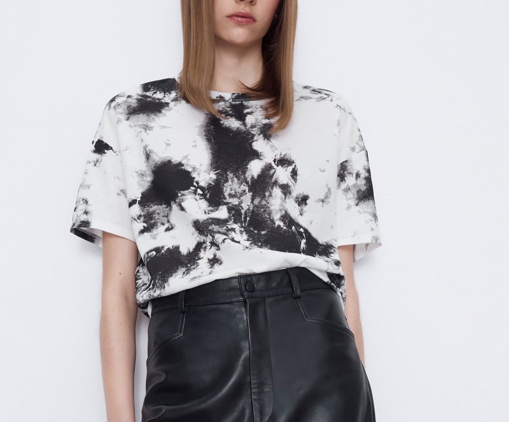 Moda Black and white tie dye