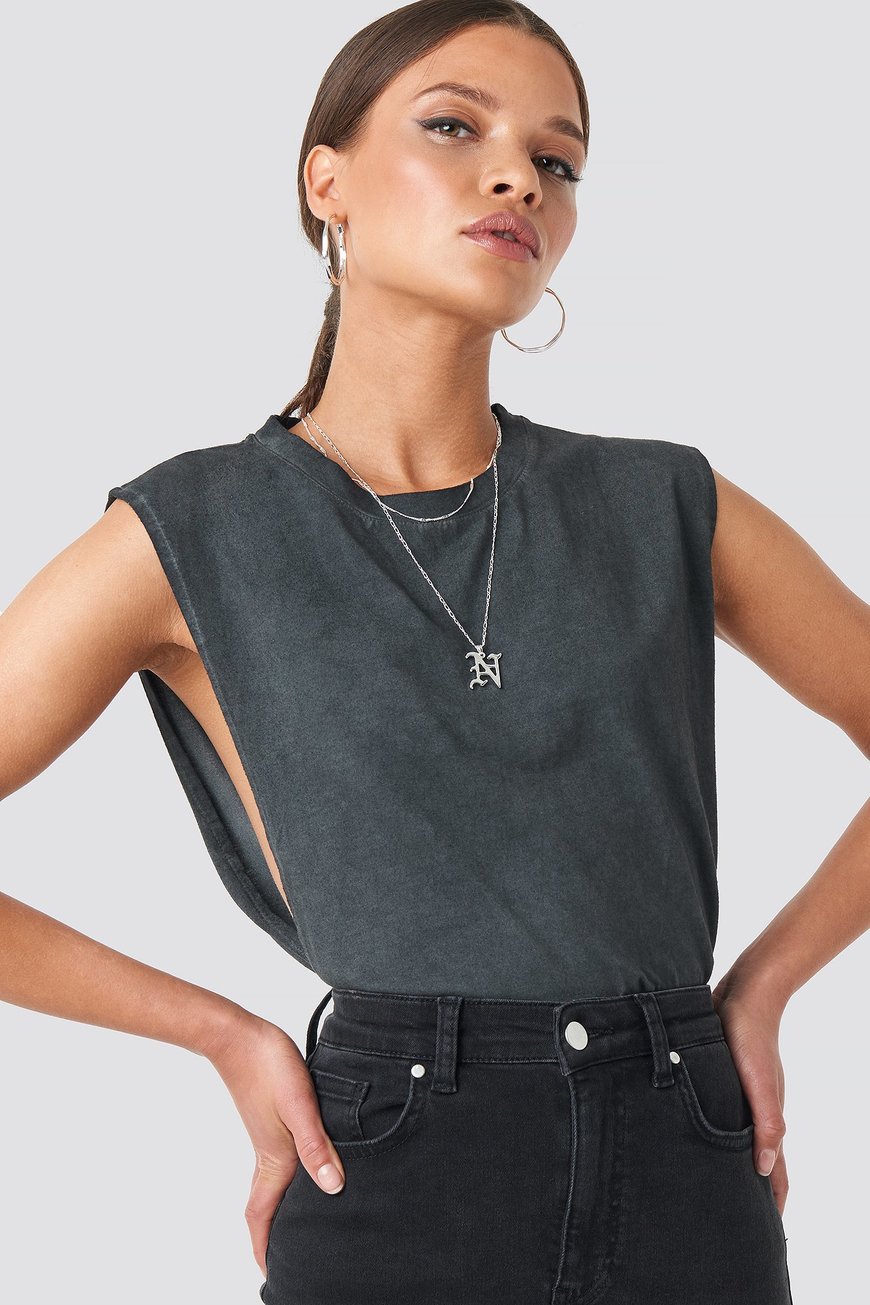 Fashion Cut Out Top Grey | na-kd.com