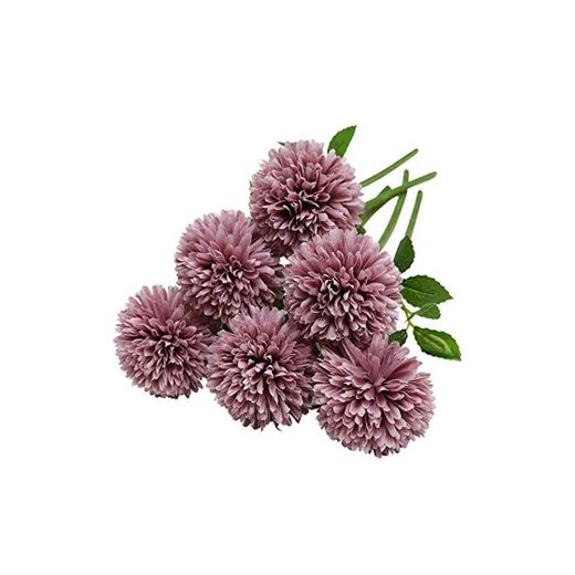 Tifuly Flores de Hortensia Artificial, 6 Piezas de crisantemo de Seda pequeña