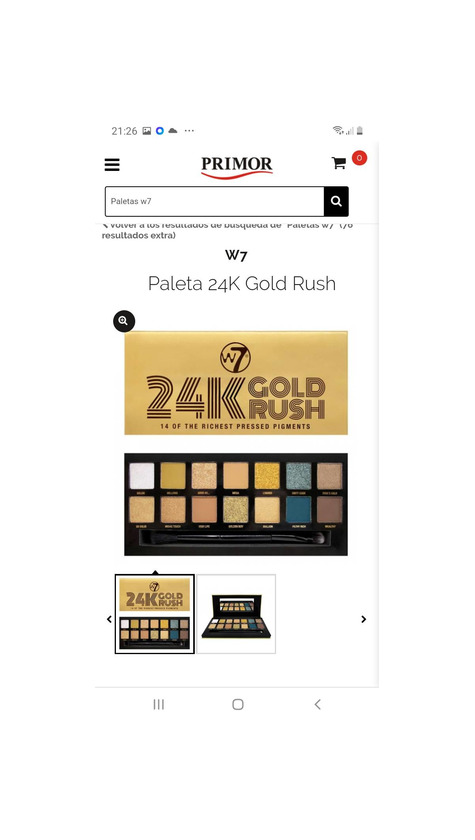 Producto Paleta gold rush